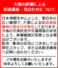 大雪による影響のお知らせ