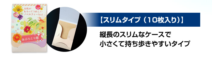 【スリムタイプ （10枚入り）】縦長のスリムケースで小さくて持ち歩きやすいタイプ